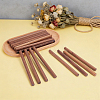 30Pcs Waxed Round Wooden Sticks WOOD-OC0004-51-4