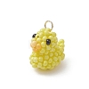 Glass Seed Beaded Duck Charms PALLOY-MZ01133-3