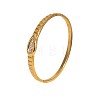304 Stainless Steel Rhinestone Hinged Bangles for Women FS-WGE0196-02-3