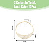 DICOSMETIC 20Pcs 2 Colors Brass Pendants KK-DC0003-10-2