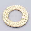 Handmade Spray Painted Reed Cane/Rattan Woven Linking Rings X-WOVE-N007-01E-3