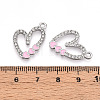 Alloy Clear Rhinestone Enamel Pendants PALLOY-T092-01-3