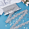  4.5M Sparkle Polyester Tassel Lace Trims OCOR-NB0001-68B-4