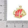 Brass Enamel Pendants KK-I352-06G-4