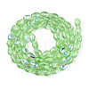Transparent Electroplate Glass Beads Strands LS-EGLA-N023-6x8mm-A08-2