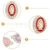 12Pcs 6 Colors Religion Alloy Enamel Connector Charms FIND-YW0012-24-2
