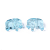 Transparent Spray Painted Glass Beads LS-GLAA-T022-01-D02-2