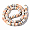 Handmade Polymer Clay Beads Strands X-CLAY-R089-8mm-108-3