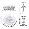 Rosary Cross and Center Sets for Rosary Bead Necklace Making TIBEP-TA0002-14AS-3