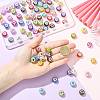 80Pcs 20 Colors Opaque Resin Rondelle European Beads RESI-FS0002-46-4
