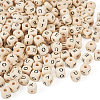 Kissitty 250Pcs 5 Styles Printed Natural Schima Wood Beads WOOD-KS0001-22-3