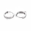 Brass Huggie Hoop Earring Findings X-KK-S364-158-3