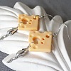 Cheese Alloy & Resin Dangle Earrings FS-WG078A6-01-2
