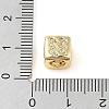 Brass Micro Pave Clear Cubic Zirconia European Beads LS-KK-K368-01G-11-3