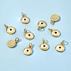 Brass Micro Pave Clear Cubic Zirconia Screw Carabiner Lock Charms KK-BC0004-61-4