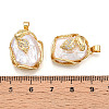 Natural Baroque Pearl Keshi Pearl Pendants PEAR-N020-07L-3