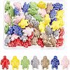 56Pcs 7 Colors Handmade Porcelain Ceramic Beads PORC-FH0001-04-1