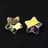 Star Faceted K9 Glass Charms EGLA-O006-04B-2