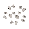 Non-Tarnish 304 Stainless Steel Stud Earring Findings X-STAS-R063-35-3