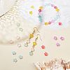 240Pcs 6 Colors Transparent Spray Painted Glass Beads GLAA-FH0001-28-2