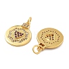 Rack Plating Brass Micro Pave Cubic Zirconia Pendants KK-Z071-65G-3