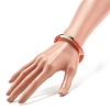Imitation Gemstone Acrylic Curved Tube Beaded Stretch Bracelet BJEW-JB07981-03-3