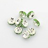 Brass Rhinestone Spacer Beads X-RSB036NF-10-1
