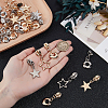 48Pcs 6 Styles Alloy Zipper Sliders with Round Charm DIY-ME0003-69-4