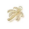 Brass Micro Pave Clear Cubic Zirconia Pendants CU-L001-12G-01-2