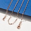 Brass Link Chain Necklaces for Women NJEW-D302-46RG-1