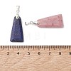 Natural Mixed Gemstone Pendants PALLOY-JF05426-02-3