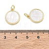 Rack Plating Brass & Natural White Shell Pendants SH-CBA6629-32G-3