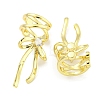 Brass Cubic Zirconia Cuff Earrings EJEW-C104-031G-2