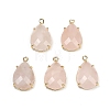 Natural Rose Quartz Faceted Pendants G-K347-05G-05-1