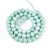 Anti-Tarnish Electroplate Glass Beads Strands GLAA-N056-8mm-02-2