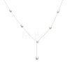 925 Sterling Silver with Natural Freshwater Pearl Potato Link Chain Y Necklaces for Women FS-WG86156-01-1