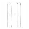 Anti-Tarnish Rhodium Plated 925 Sterling Silver Stud Earring Findings STER-E051-C-01P-1