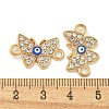 Alloy Blue Enamel Connector Charms ENAM-S003-02E-3