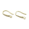 Brass Micro Pave Cubic Zirconia Earring Hooks KK-C048-14B-G-1