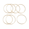 7Pcs Vacuum Plating 304 Stainless Steel Textured Ring Bangles Set for Women BJEW-A011-11B-G-2