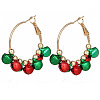 Christmas Theme Alloy Plastic Chandelier Earrings FS-WG6FBD6-11-1