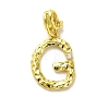 Rack Plating Brass Micro Pave Cubic Zirconia European Dangle Charms KK-L210-015G-G-1