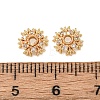 Brass Clear Cubic Zirconia Bead Caps KK-L272-03G-2