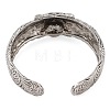 Tiger Tibetan Style Alloy Cuff Bangles for Men BJEW-P337-05AS-3