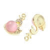 Alloy Rhinestone Pendants FIND-D044-22G-03-2