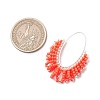 4Pcs Glass Seed Beaded Pendants PALLOY-MZ01260-3