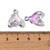 UV Plating Alloy Glass Pendants FIND-K032-17P-3