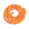 AB Color Plated Opaque Glass Rondelle Beads Strands EGLA-T029-4mm-09F-2