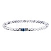 Glass Evil Eye 4MM Natural Howlite Beaded Stretch Bracelets for Men VE1501-6-1