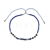 Adjustable Glass Seed & Natural Gemstone Beads Slider Bracelets for Women BJEW-JB13634-4